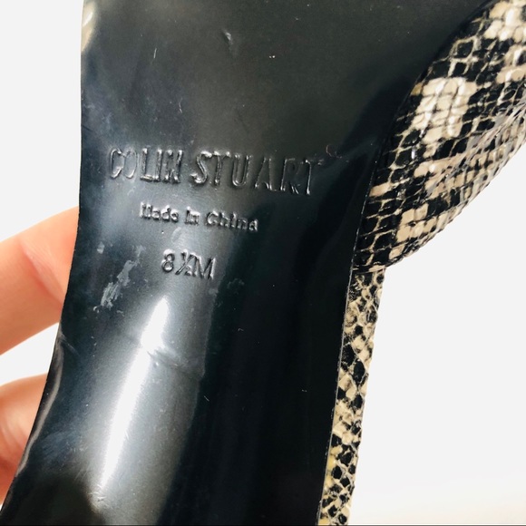1 for $15 or 2/$20 SHOE SALE! Colin Stuart Faux Snakeskin Heels - Women's 8.5 - Picture 3 of 6